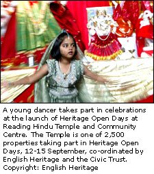 A young dancer takes part in celebrations at the launch of Heritage Open Day, Copyright: English Heritage