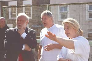 Frank listening to local residents' concerns