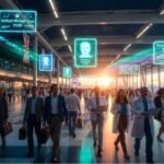 International professionals and tech workers at a modern London office representing the 2026 UK talent war and visa schemes.